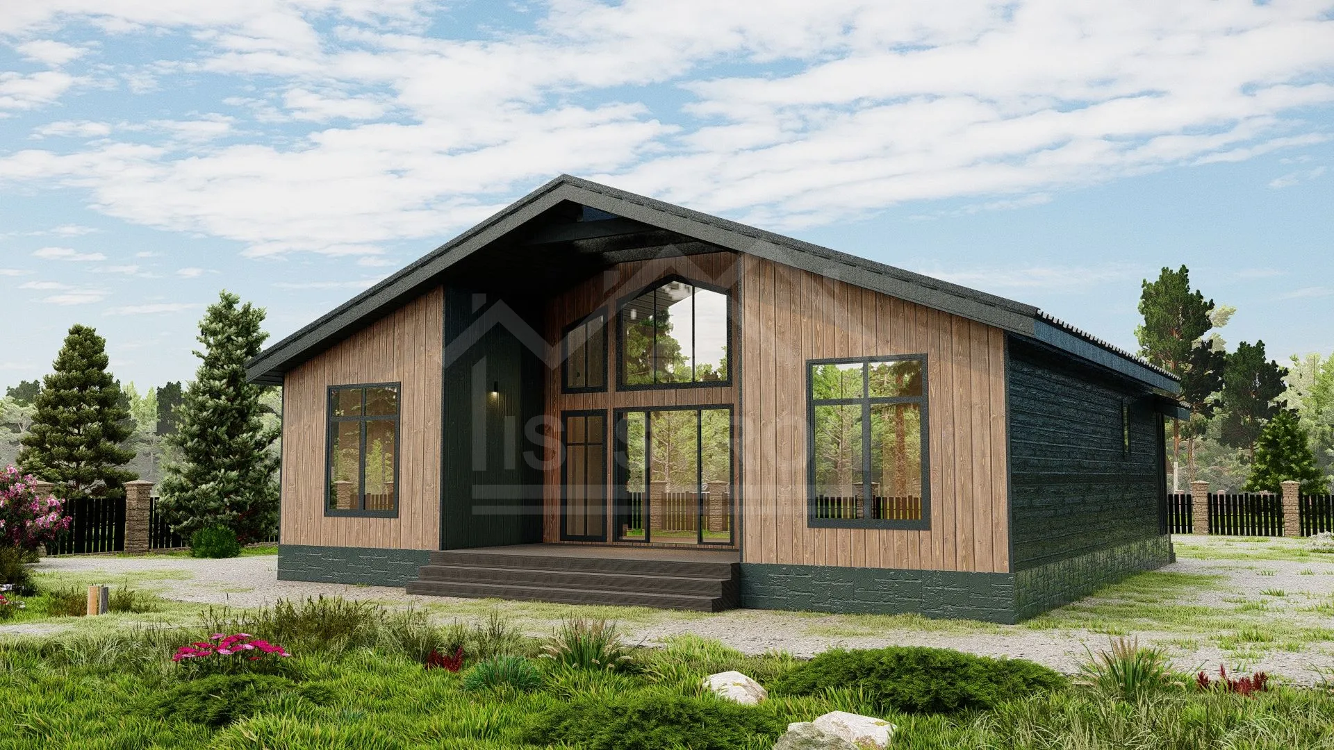 Каркасный дом «Феникс» 125 м² — проект под ключ