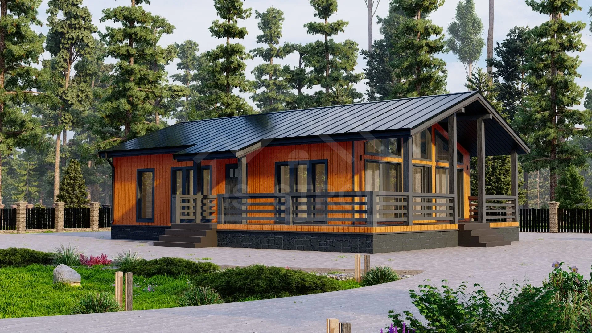Каркасный дом «Релакc» 136 м² — проект под ключ