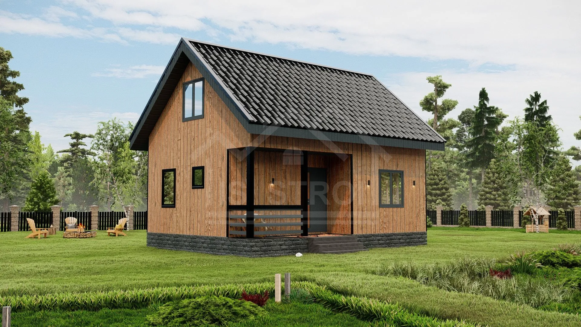 Бани «Ис-05» 81 м² — проект под ключ