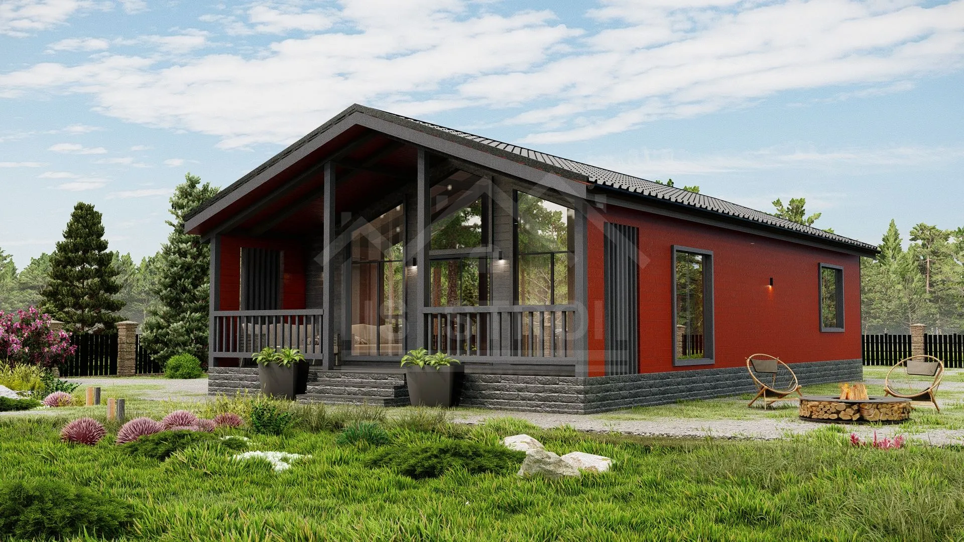 Каркасный дом «Афина» 126 м² — проект под ключ